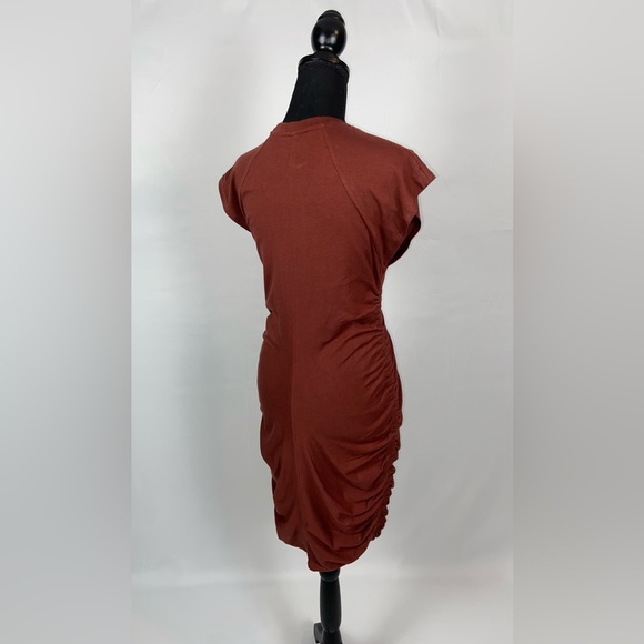 Athleta Small Dress Bodycon Stretch Burgundy Short Sleeve. - Picture 6 of 13